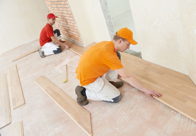 Hallway with Hardwood Installation